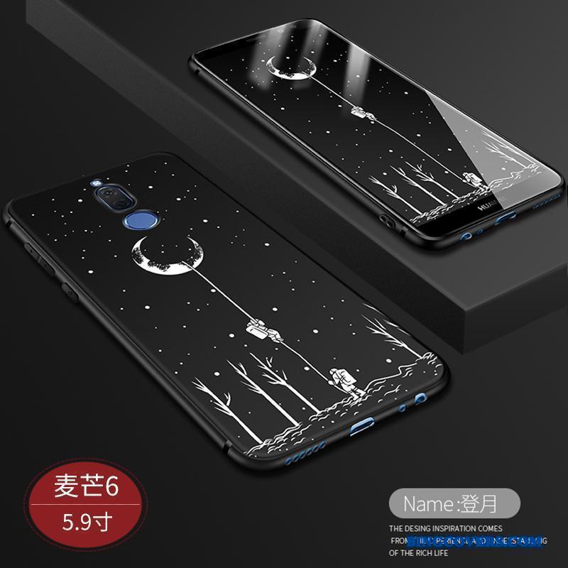 Huawei Mate 10 Lite Anti-fald Kreativ Trendy Sort Cover Silikone Etui