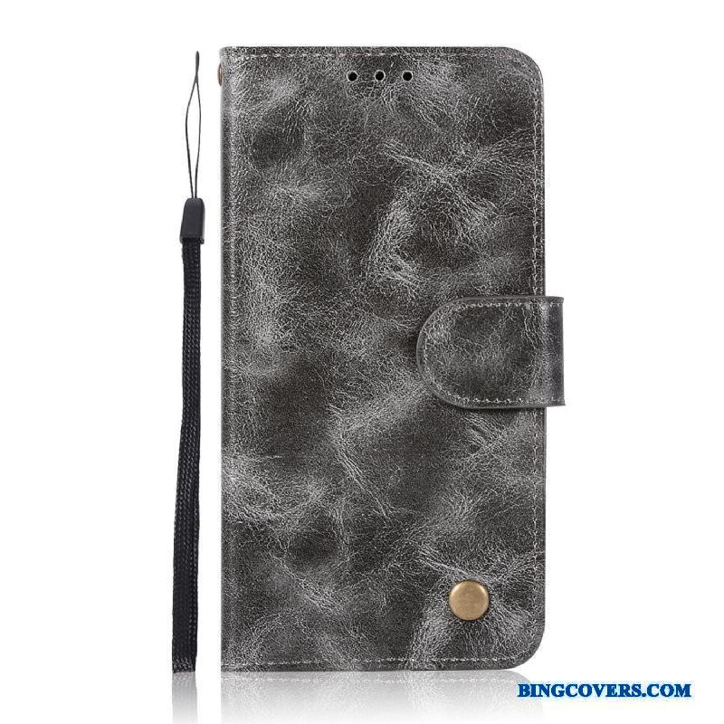 Huawei Mate 10 Lite Etui Lædertaske Solid Farve Kort Mobiltelefon Rød Vintage Folio