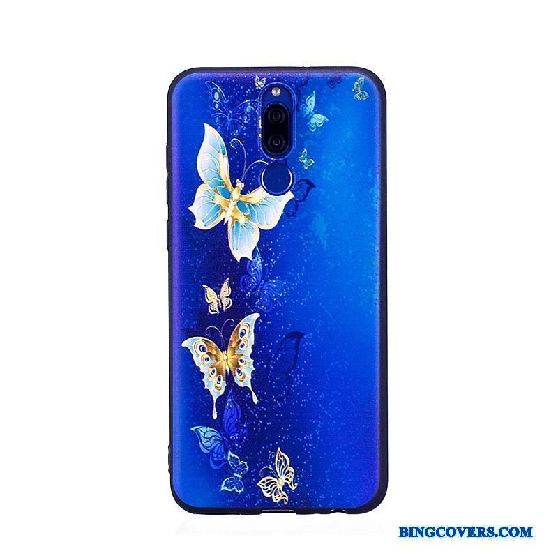 Huawei Mate 10 Lite Etui Relief Ungdom Blød Trend Sort Malet Cover