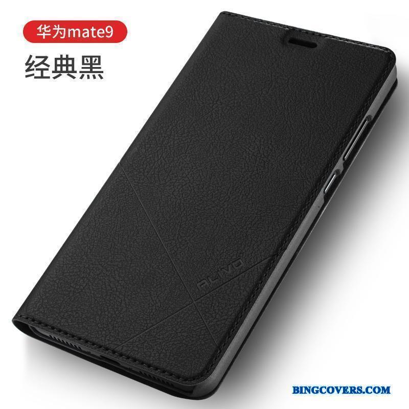 Huawei Mate 9 Etui Anti-fald Telefon Lædertaske Cover Beskyttelse Clamshell