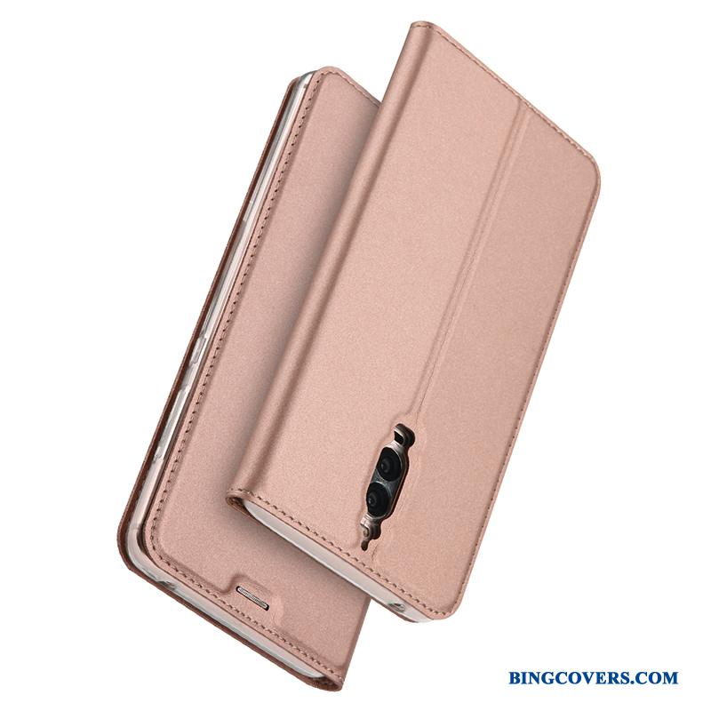 Huawei Mate 9 Pro Etui Mobiltelefon Folio Business Lyserød Cover Support Lædertaske