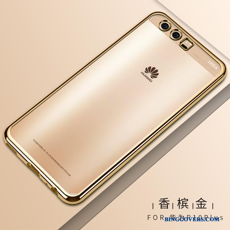 Huawei P10 Plus Telefon Etui Silikone Beskyttelse Tynd Cover Blød Guld