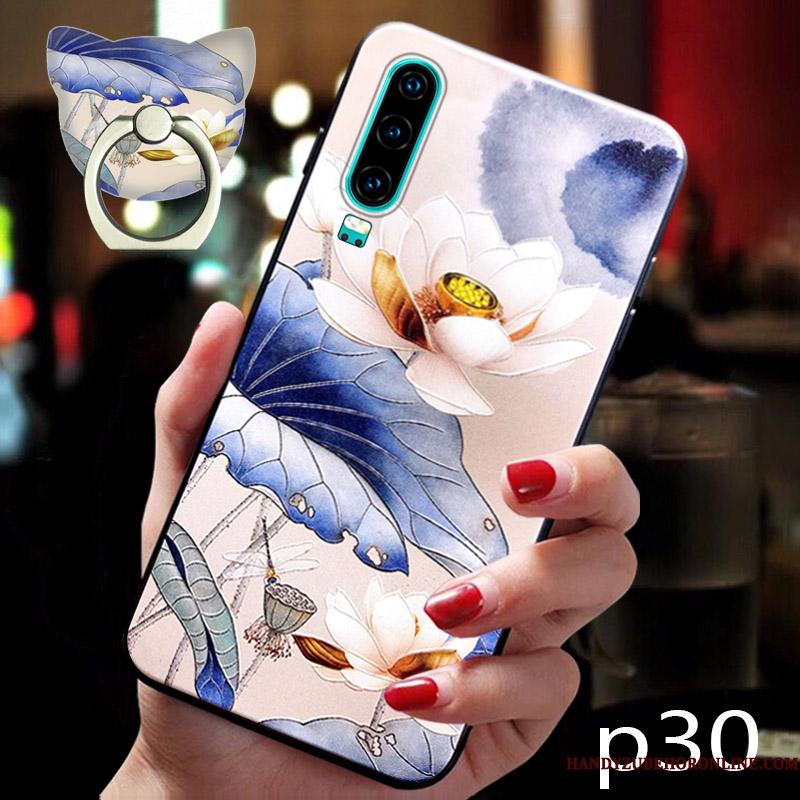 Huawei P30 Etui Beskyttelse Lyserød Af Personlighed Trend Ungdom Anti-fald Blød