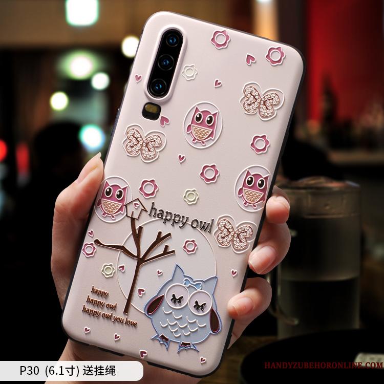 Huawei P30 Etui Cover Smuk Cartoon Hængende Ornamenter Blød Trendy Ny