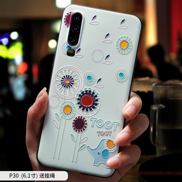 Huawei P30 Etui Cover Smuk Cartoon Hængende Ornamenter Blød Trendy Ny