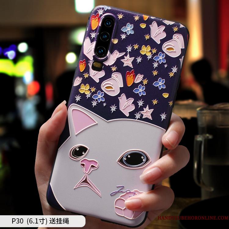 Huawei P30 Etui Cover Smuk Cartoon Hængende Ornamenter Blød Trendy Ny