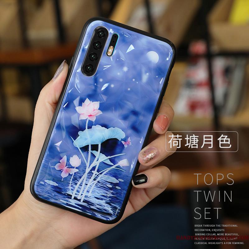 Huawei P30 Pro Kreativ Af Personlighed Telefon Etui Smuk Anti-fald Alt Inklusive Blå