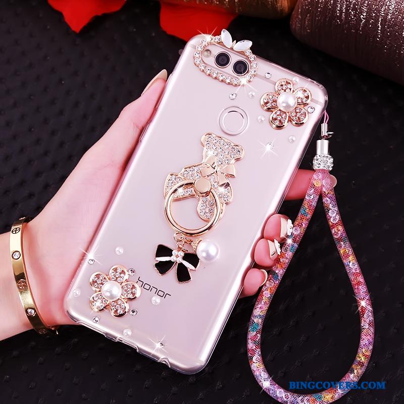 Huawei Y6 Pro 2017 Beskyttelse Strass Silikone Telefon Etui Alt Inklusive Cover Blød