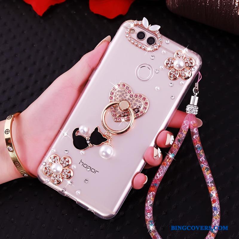 Huawei Y6 Pro 2017 Beskyttelse Strass Silikone Telefon Etui Alt Inklusive Cover Blød