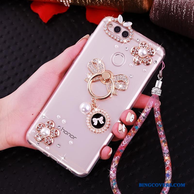 Huawei Y6 Pro 2017 Beskyttelse Strass Silikone Telefon Etui Alt Inklusive Cover Blød