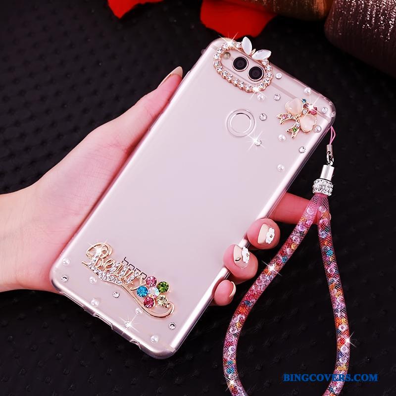 Huawei Y6 Pro 2017 Beskyttelse Strass Silikone Telefon Etui Alt Inklusive Cover Blød