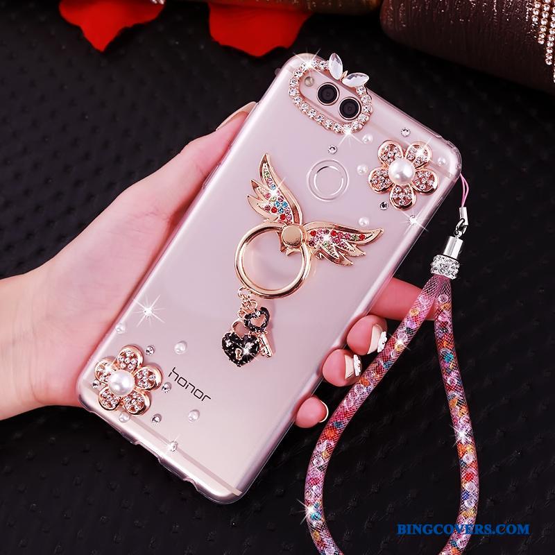 Huawei Y6 Pro 2017 Beskyttelse Strass Silikone Telefon Etui Alt Inklusive Cover Blød