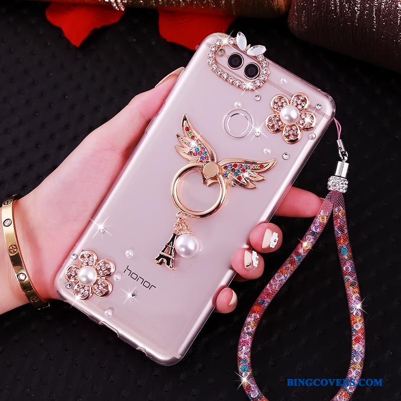 Huawei Y6 Pro 2017 Beskyttelse Strass Silikone Telefon Etui Alt Inklusive Cover Blød