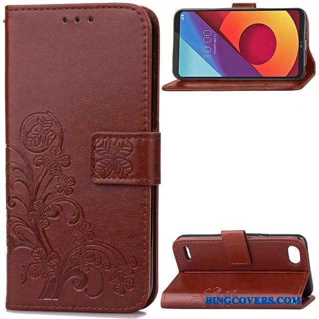 Lg Q6 Etui Cover Lilla Lædertaske Anti-fald Kreativ Mobiltelefon Folio