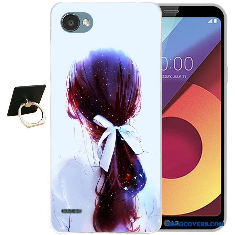 Lg Q6 Silikone Farve Relief Cartoon Blød Telefon Etui Alt Inklusive