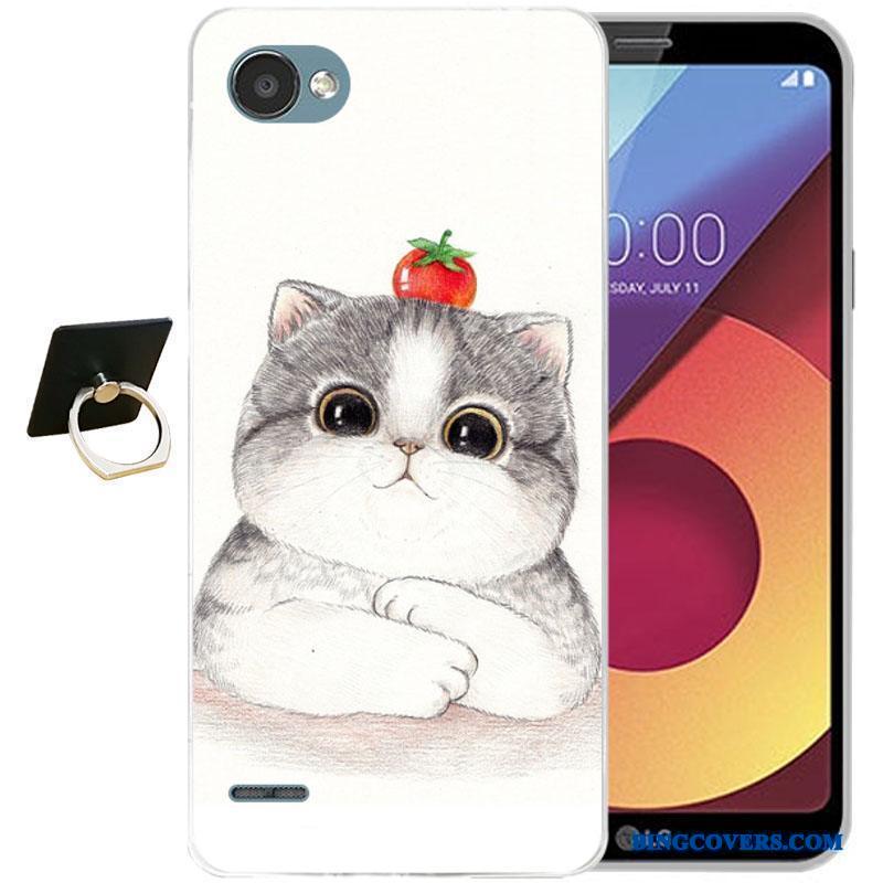 Lg Q6 Silikone Farve Relief Cartoon Blød Telefon Etui Alt Inklusive