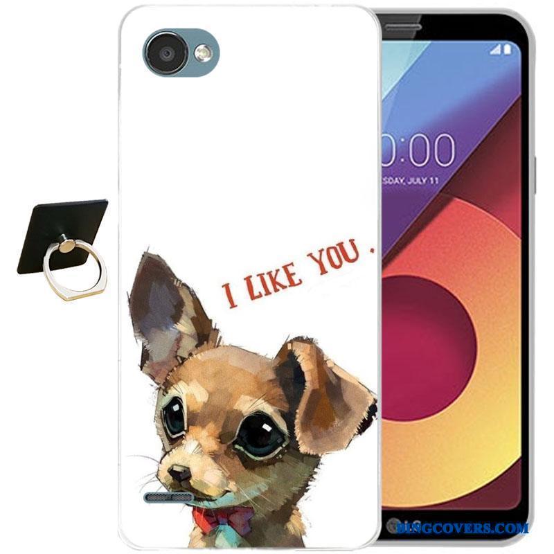 Lg Q6 Silikone Farve Relief Cartoon Blød Telefon Etui Alt Inklusive