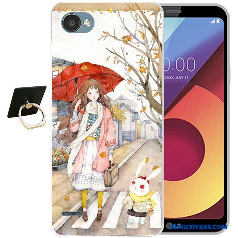 Lg Q6 Silikone Farve Relief Cartoon Blød Telefon Etui Alt Inklusive