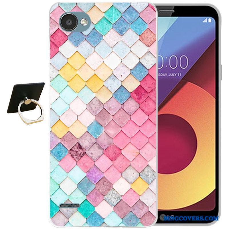 Lg Q6 Silikone Farve Relief Cartoon Blød Telefon Etui Alt Inklusive