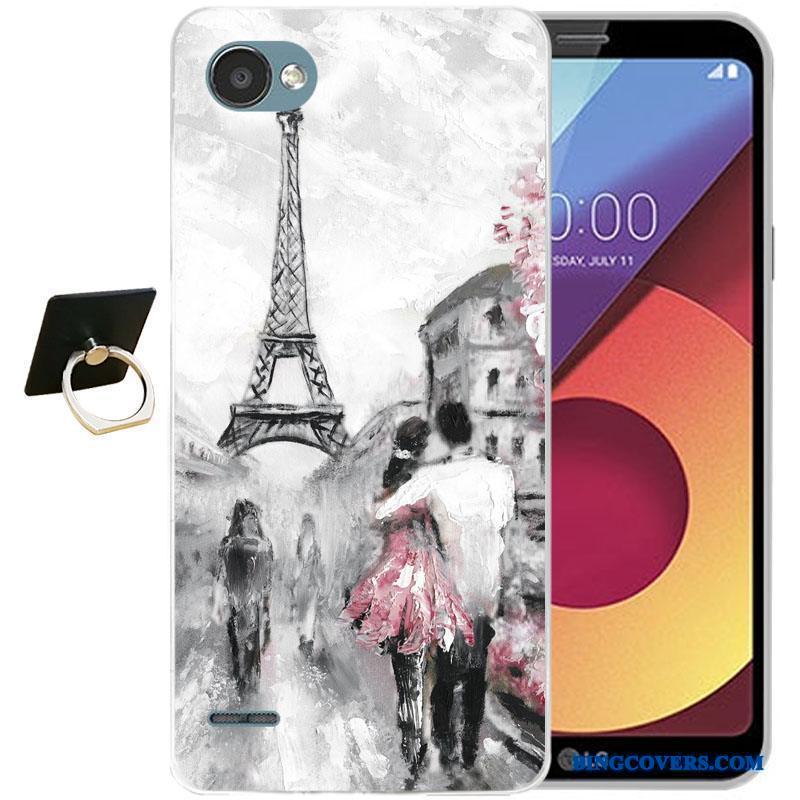 Lg Q6 Silikone Farve Relief Cartoon Blød Telefon Etui Alt Inklusive