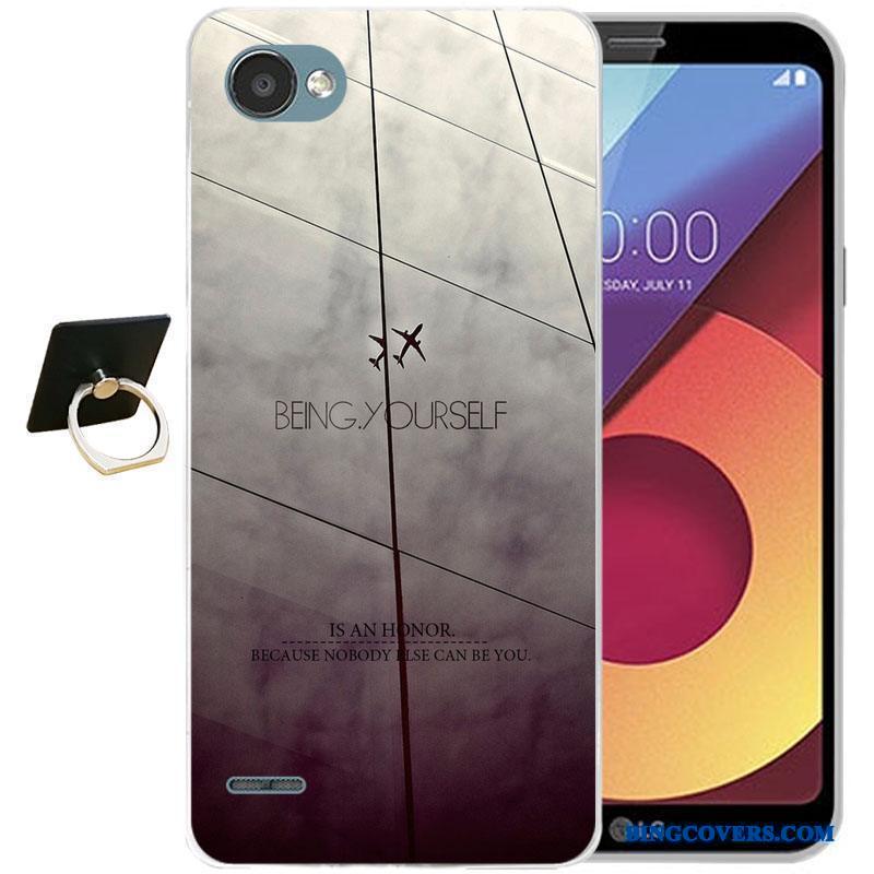 Lg Q6 Silikone Farve Relief Cartoon Blød Telefon Etui Alt Inklusive