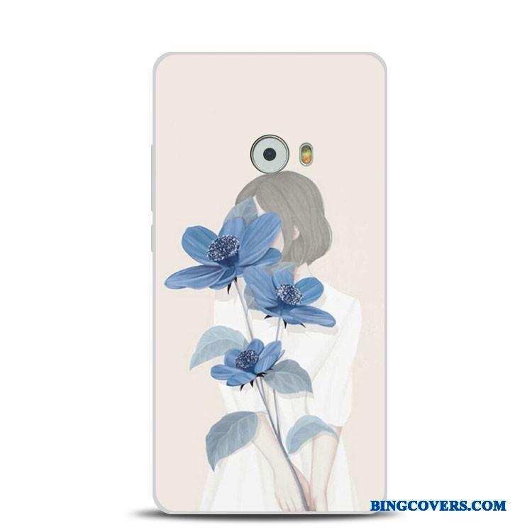 Mi Note 2 Relief Etui Telefon Blomster Support Silikone Grøn