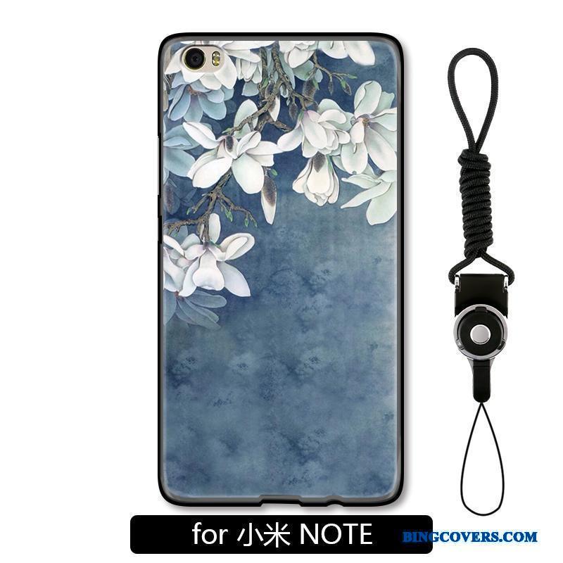 Mi Note Etui Lille Sektion Kunst Relief Mode Cover Blomster Frisk