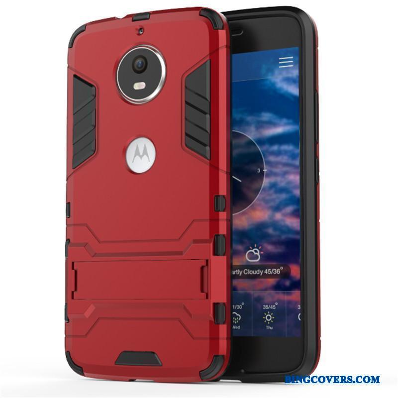 Moto G5 Plus Armour Cover Rød Alt Inklusive Beskyttelse Telefon Etui Anti-fald