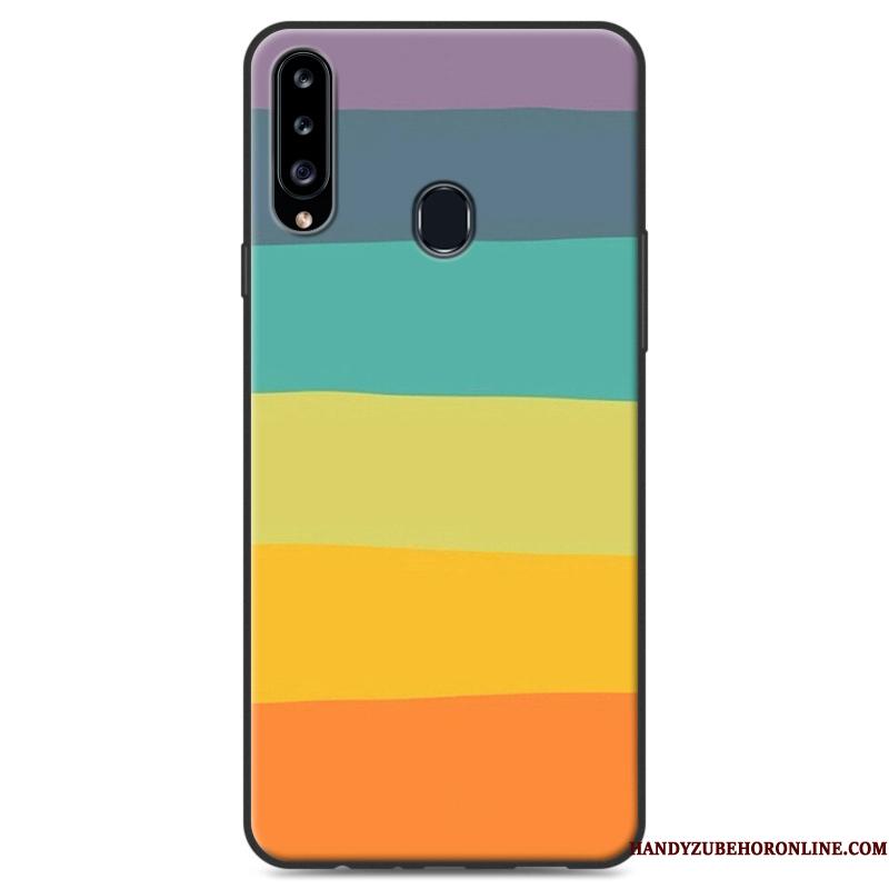 Samsung Galaxy A20s Beskyttelse Nubuck Hængende Ornamenter Stjerne Etui Farve Anti-fald