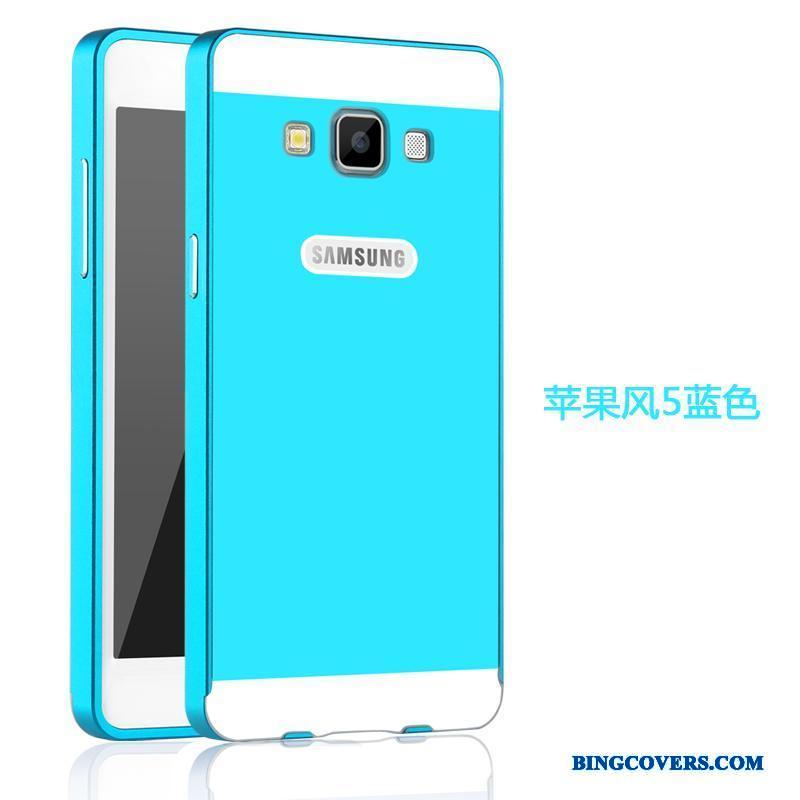 Samsung Galaxy A5 2015 Etui Cover Mobiltelefon Beskyttelse Ramme Sort Bagdæksel Metal