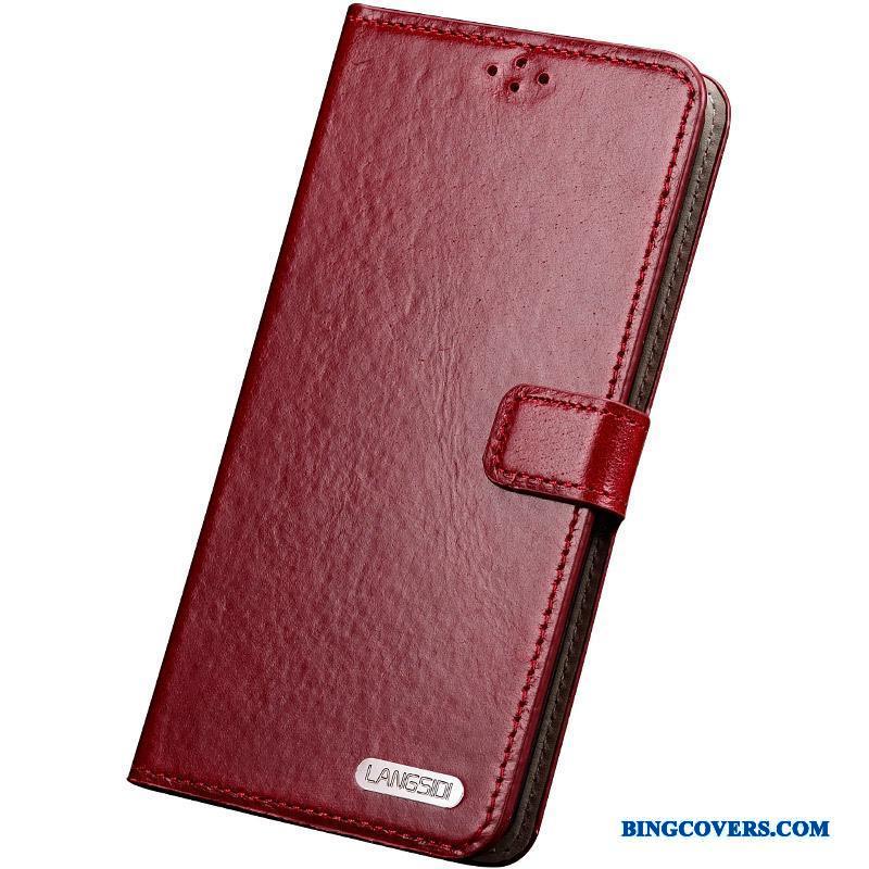 Samsung Galaxy A5 2016 Etui Vinrød Lædertaske Silikone Stjerne Folio Anti-fald Cover