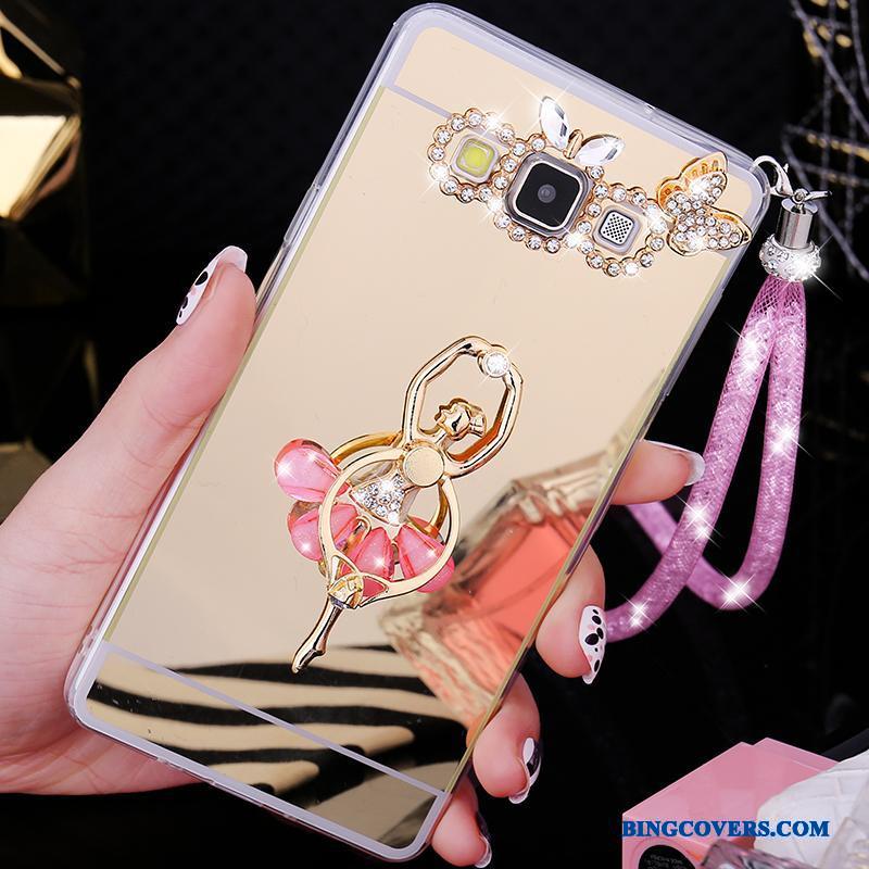 Samsung Galaxy A7 2015 Etui Stjerne Silikone Guld Alt Inklusive Blød Cover Beskyttelse