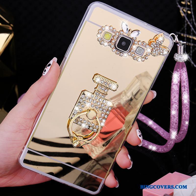 Samsung Galaxy A7 2015 Etui Stjerne Silikone Guld Alt Inklusive Blød Cover Beskyttelse