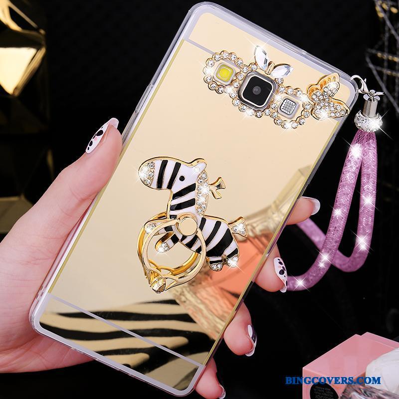 Samsung Galaxy A7 2015 Etui Stjerne Silikone Guld Alt Inklusive Blød Cover Beskyttelse