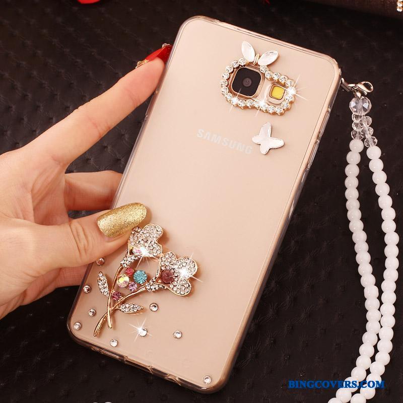 Samsung Galaxy A7 2016 Farve Telefon Etui Perle Stjerne Silikone Strass