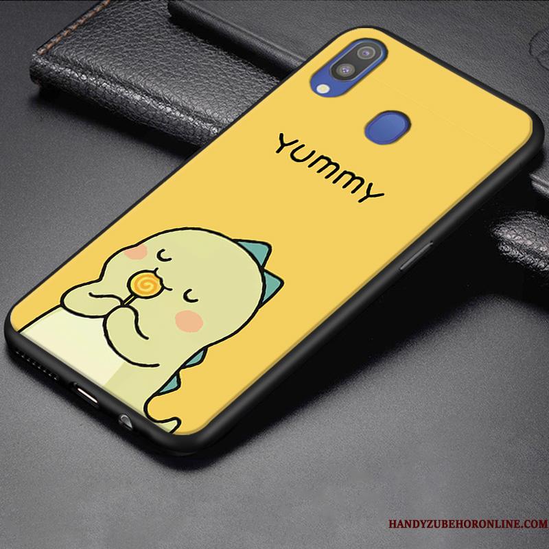 Samsung Galaxy M20 Etui Cartoon Stjerne Gul Anti-fald Beskyttelse Lille Sektion Alt Inklusive