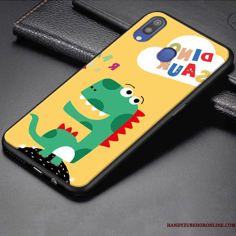 Samsung Galaxy M20 Etui Cartoon Stjerne Gul Anti-fald Beskyttelse Lille Sektion Alt Inklusive