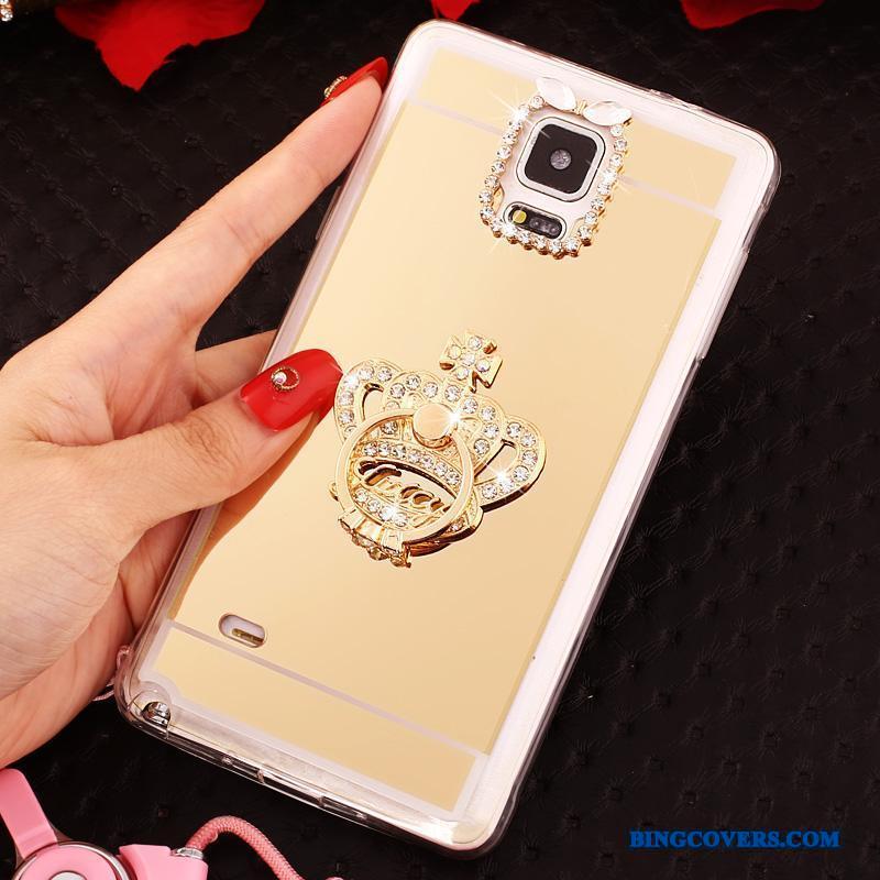 Samsung Galaxy Note 4 Blød Stjerne Rosa Guld Etui Cover Ring Beskyttelse