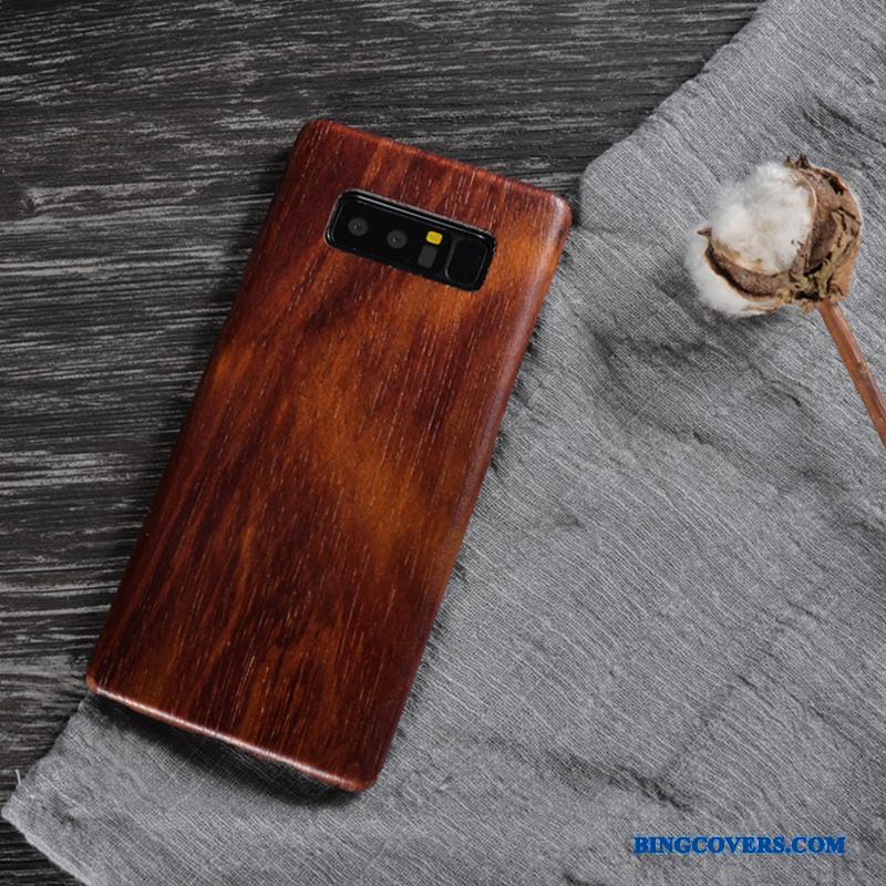 Samsung Galaxy Note 8 Beskyttelse Etui Massivt Træ Stjerne Cover Telefon