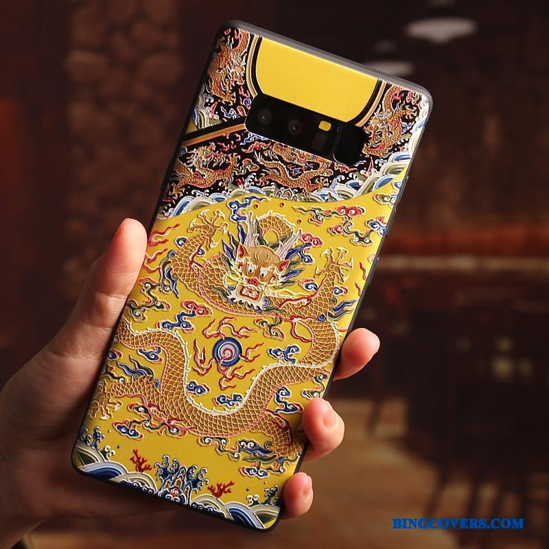 Samsung Galaxy Note 8 Etui Beskyttelse Cover Alt Inklusive Silikone Kreativ Stjerne Gul