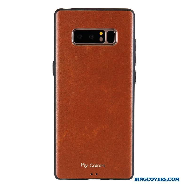 Samsung Galaxy Note 8 Silikone Telefon Etui Anti-fald Blød Cover Farve Nubuck