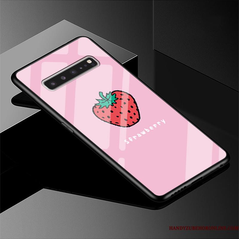 Samsung Galaxy S10 5g Simple Telefon Etui Glas Stjerne Beskyttelse Cover Grøn