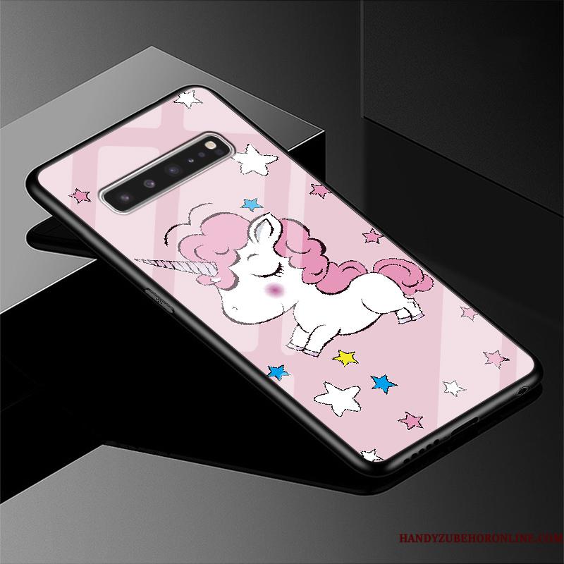 Samsung Galaxy S10 5g Simple Telefon Etui Glas Stjerne Beskyttelse Cover Grøn