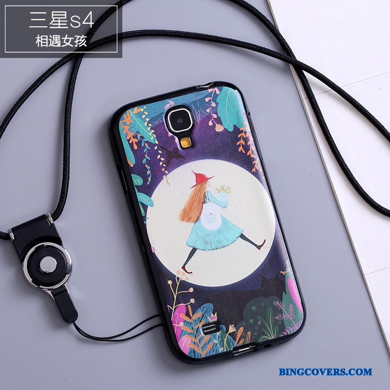 Samsung Galaxy S4 Blød Silikone Cartoon Smuk Cover Telefon Etui Sort