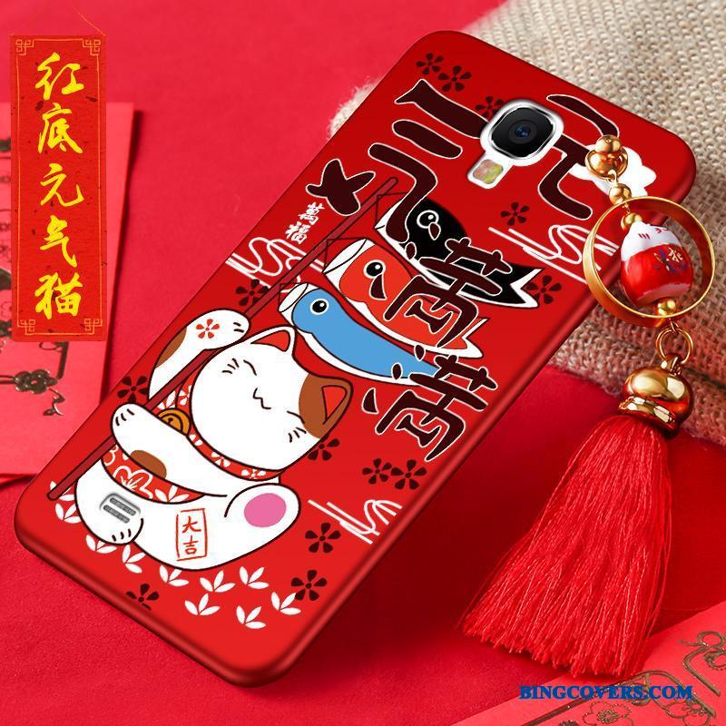 Samsung Galaxy S4 Telefon Etui Nubuck Cartoon Rød Ny Anti-fald Af Personlighed