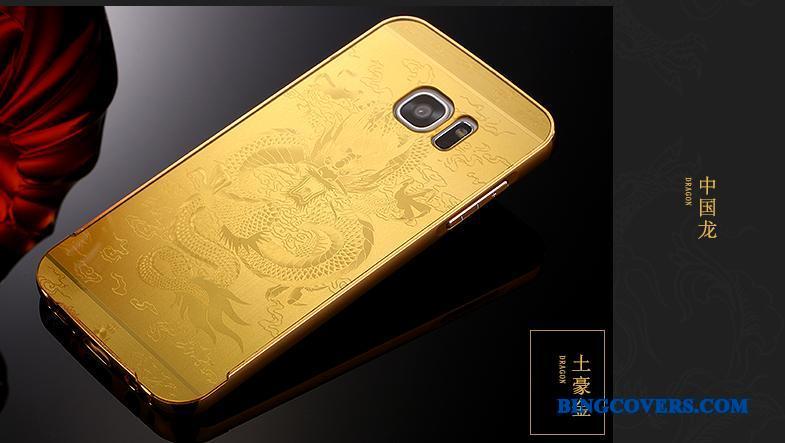 Samsung Galaxy S7 Beskyttelse Metal Guld Alt Inklusive Cover Anti-fald Telefon Etui