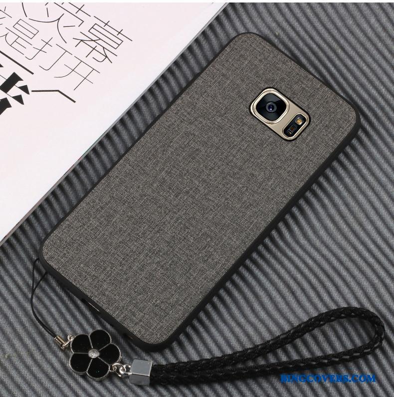 Samsung Galaxy S7 Edge Cover Beskyttelse Khaki Stjerne Etui Blød Telefon