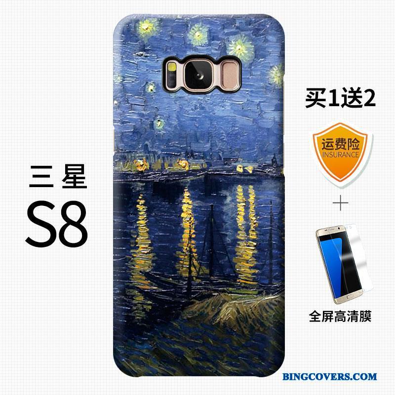 Samsung Galaxy S8+ Anti-fald Kreativ Stjerne Etui Hård Nubuck Lyserød