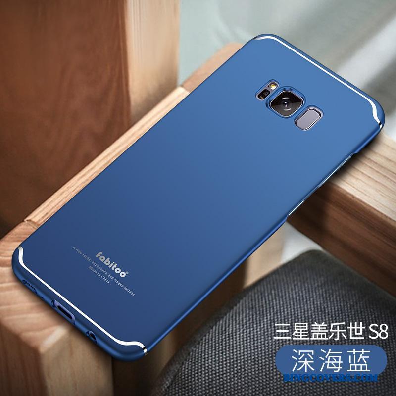 Samsung Galaxy S8+ Hård Nubuck Lyseblå Cover Beskyttelse Stjerne Etui