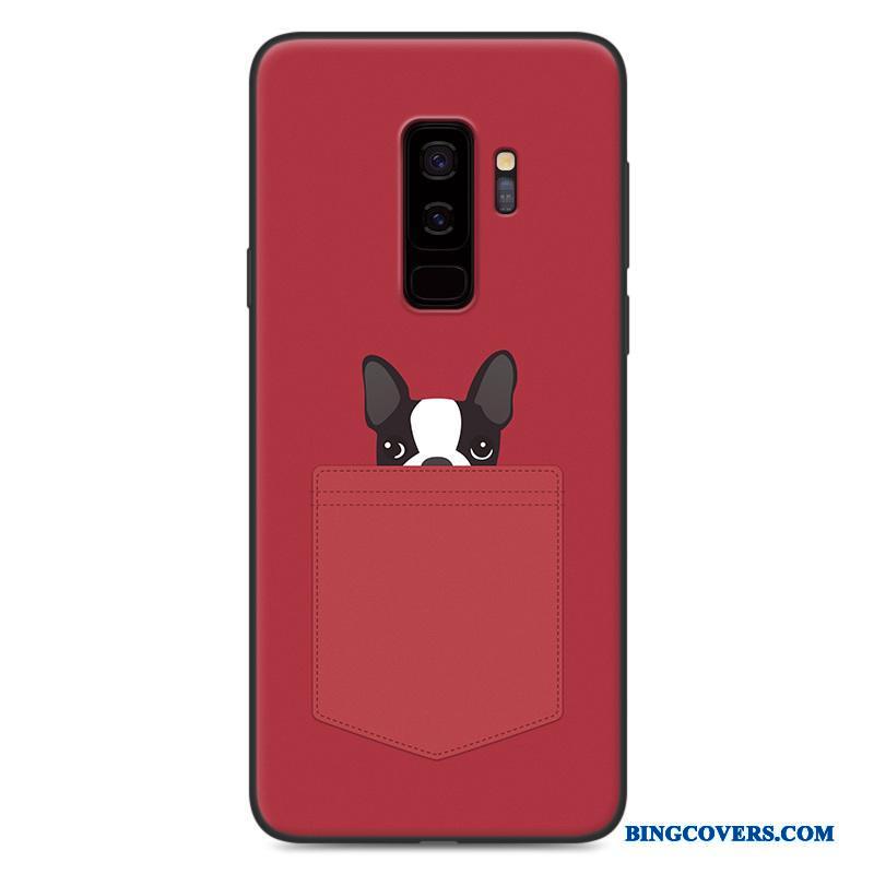 Samsung Galaxy S9 Cartoon Telefon Etui Alt Inklusive Nubuck Beskyttelse Cover Grå